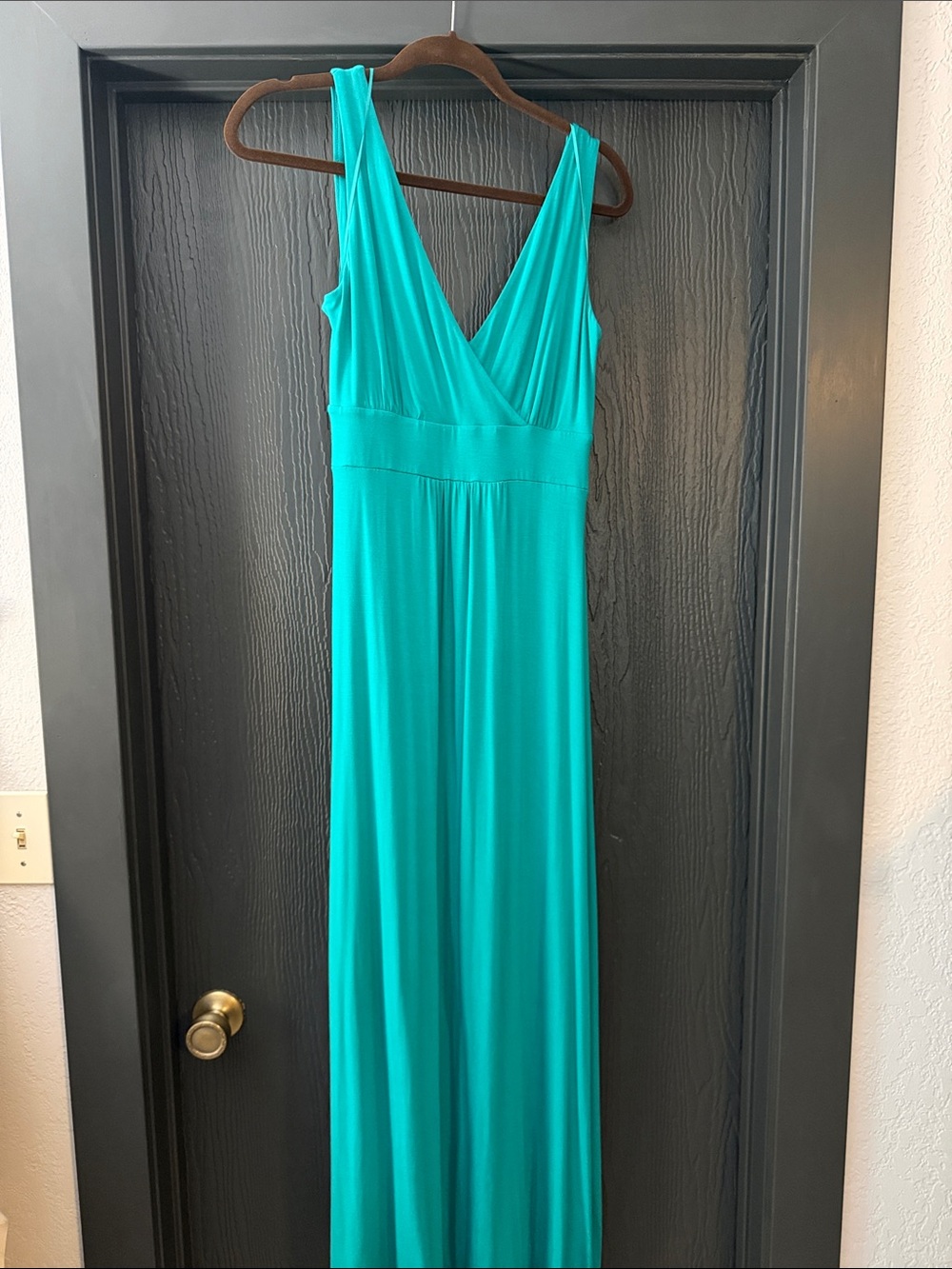Cynthia Rowley Teal V-Neck Maxi Dress size M
